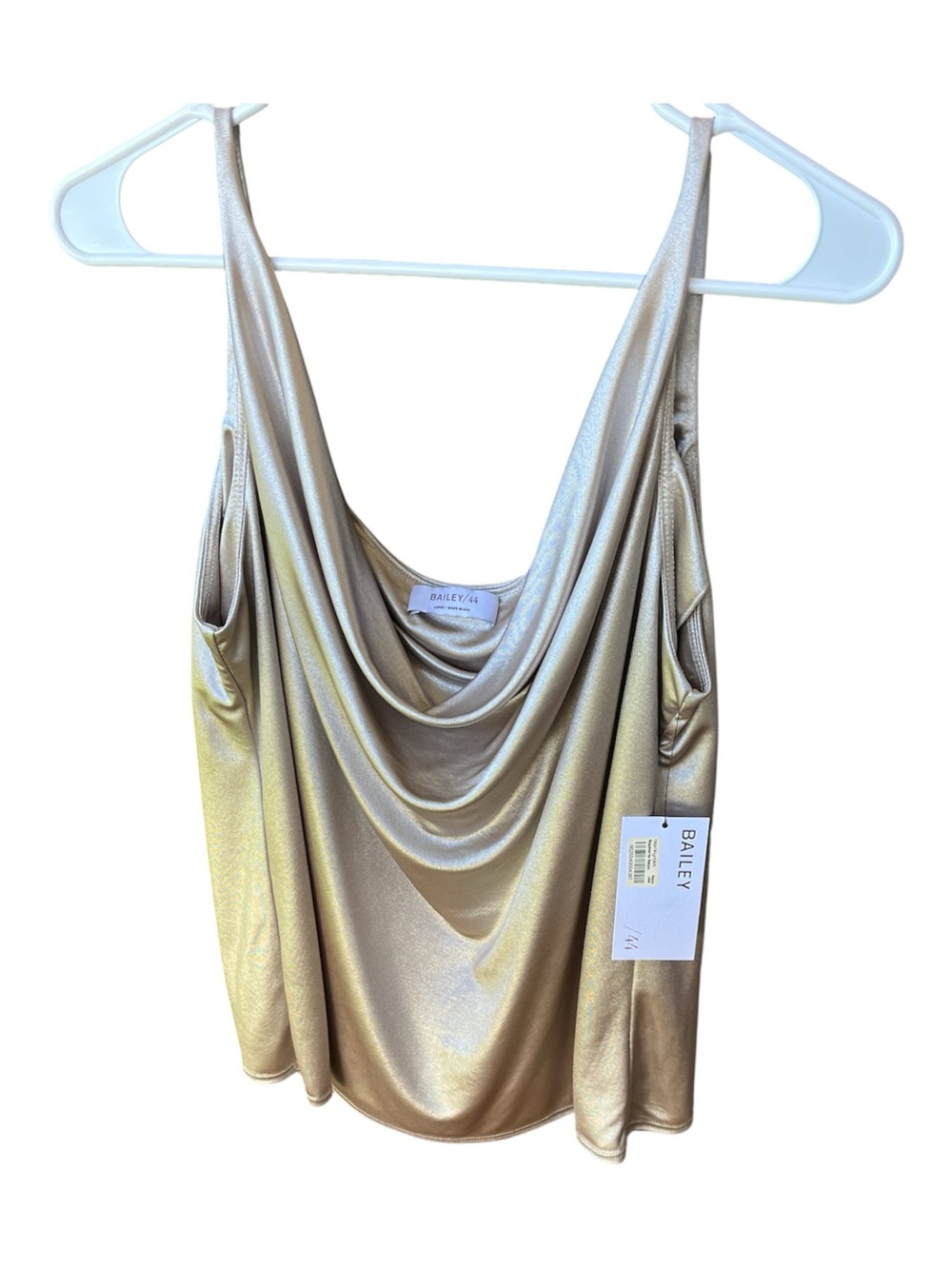 NWT Bailey 44 Gold Metallic Cowl Neck Camisole Top - Size [Укажите] - MSRP $128